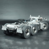 6x6 Gearbox Planetary Reduction Differential Lock Axle Trailer Chassis for 1/14 Tamiya Man Rc Tractor