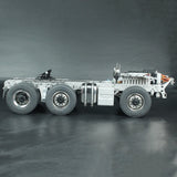 6x6 Gearbox Planetary Reduction Differential Lock Axle Trailer Chassis for 1/14 Tamiya Man Rc Tractor