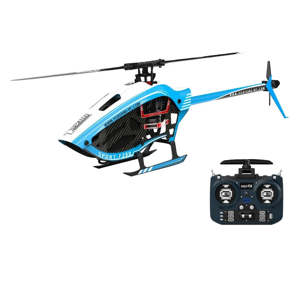 YXZNRC F280 2.4G 6CH 6 Axis Gyro 3D6G Dual Brushless RC Helicopter RTF VAJJEXRC