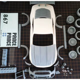 1/24 MUSTANG Hoonigan Rc Drift Car Shell 3D Printing Op Part with Water Sticker for Tamiya