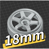 MUSHU 1/24 Rc Drift Car 3D Printed 18MM Special Wheel POM Tire Combination 4PCS