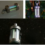 Titanium Keychain with 3pcs 3x 22.5 Tritium Tube Self-luminous for 25 Years