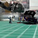1:64 Scale  Mechanic Figure Jack Miniature Car Repair Scene for NEZ RC DRIFT CAR