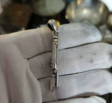 925 Silver Pendant with 3x22.5 Tritium Tube for Vintage Necklace