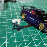 1:64 Scale  Mechanic Figure Jack Miniature Car Repair Scene for NEZ RC DRIFT CAR