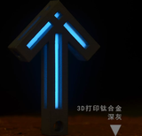 3D Printed Metal Titanium Alloy Arrow Tritium Lamp Self-luminous for 25 Years