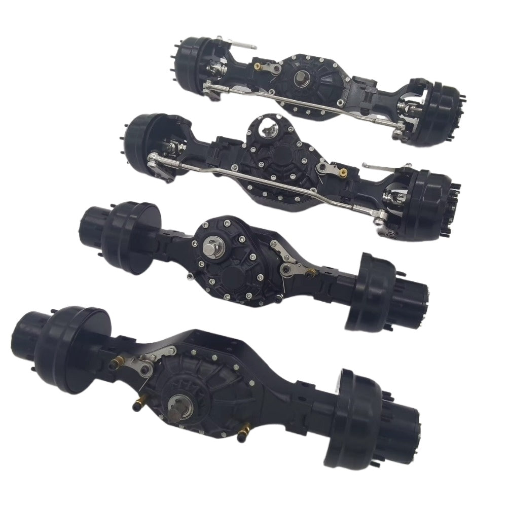 JDM Metal Front Axle With Differential Lock For 1/14 Scale RC Dump Trucks