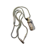 925 Silver Pendant with Mini Tritium Tube for Vintage Necklace