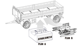 JXMODEL JX-QG02 1/14 All-metal trailer KIT adapts to SFROG BM214 RC hydraulic mini forklift