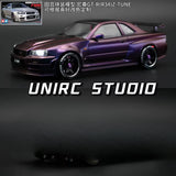 TG SUPER UNIRC TG + 1/24 RWD Brushless External Rotor Motor GTR R34 Hand Painted RC DRIFT CAR RTR