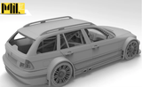 1/24 E46 M3 GTR wagon rc drift car 3D printed resin assembly model