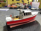 1/32 Fishing Boat 3D Printing SLA Resin Assembly RC Model Ship Boat DIY KIT
