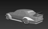 1/24 190E HWA EVO rc drift car shell 3d Print Op Part for Fujimi