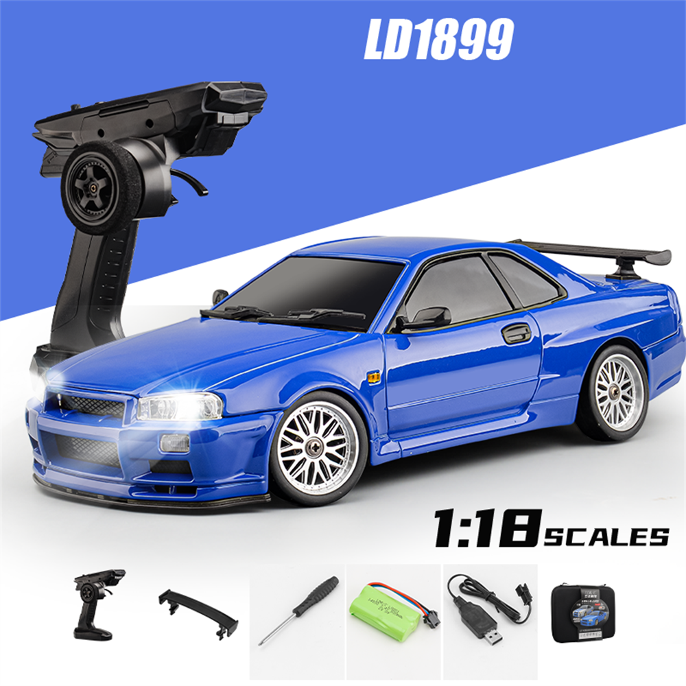 LDRC GTR R34 1 18 2.4G RWD RC Drift Car with Gyro RTR VAJJEXRC