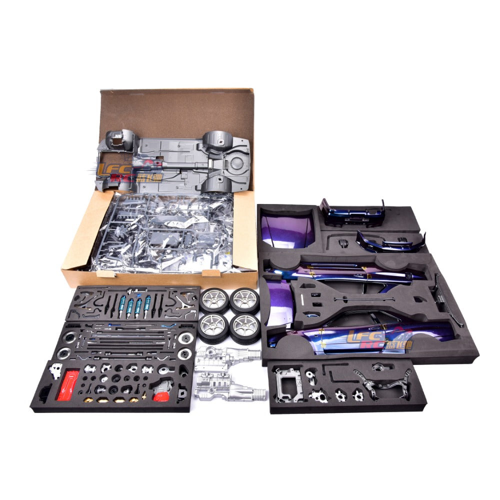CAPO Skyline GTR R34 1/8 All-metal Rc Flat Drift Car KIT Midnight