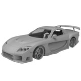 1/28 RX7 3d printed car shell finished kit 90mm wheelbase 70mm wide