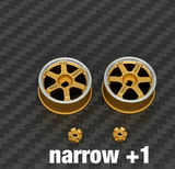 LS Studio Rays TE37 Miniz AWD 1/24 Rc Drift Car Metal Wheel Hub 20mm 1 Pair