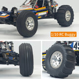 2 PCS 1/10 RC Electric Buggy Baja Front Ribbed Tires and Sand Paddle Tire JDMODEL JDM-258CD for Electric Off-Road RC Car