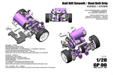 ZERORC GP00 RWD 1/24 1/28 RC DRIFT CAR METAL FRAME KIT