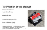 3D Printed 1/16 Scale Plastic Static Model of Skyline GTR R34 Engine