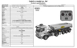Kabolite K5801 1/14 4X4 RC Tractor Truck WITH 3 Axles Electric Lifting Dump Trialer RTR