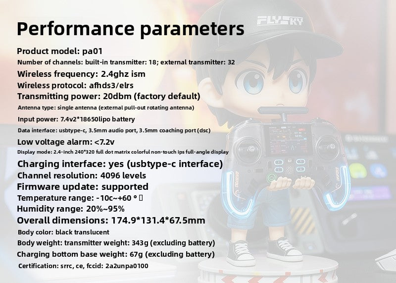FlySky ProArt PA01 Open Source Remote Control Transmitter H7 for Rc ...