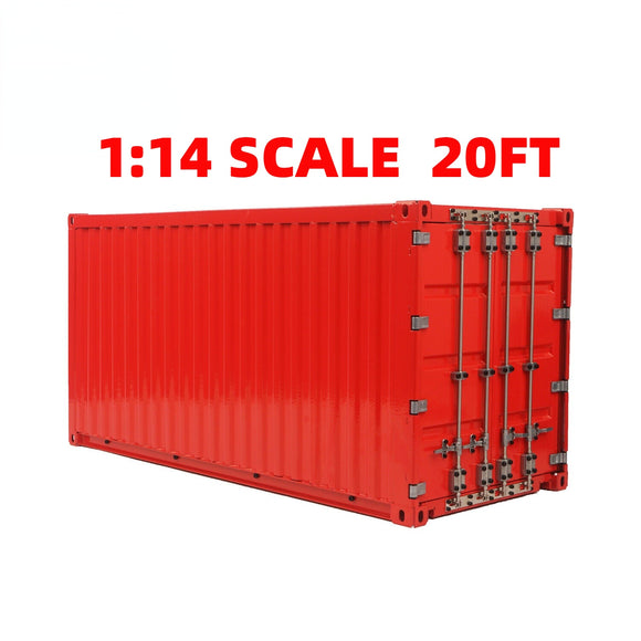 20ft Metal Shipping Container Model for Tamiya 1/14 Remote Control Tractor Trailer